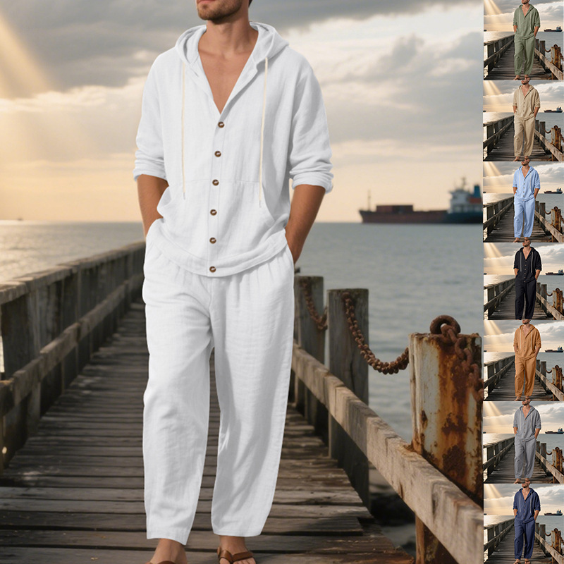 Conjunto Casual de Verano para - Linen Shirt Breathable reseña y precio
